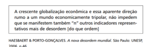 Questão do Cefet sobre globalização
