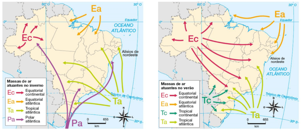 tipos de climas do Brasil