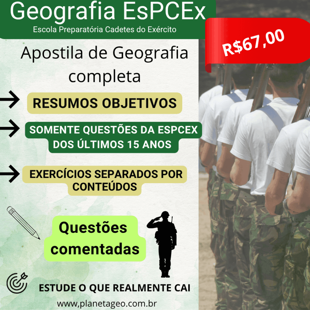 apostila de geografia concursos militares