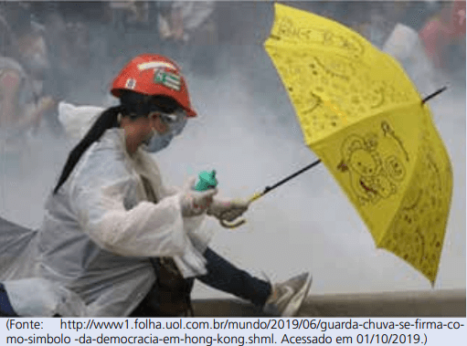 questão discursiva sobre China e Hong Kong