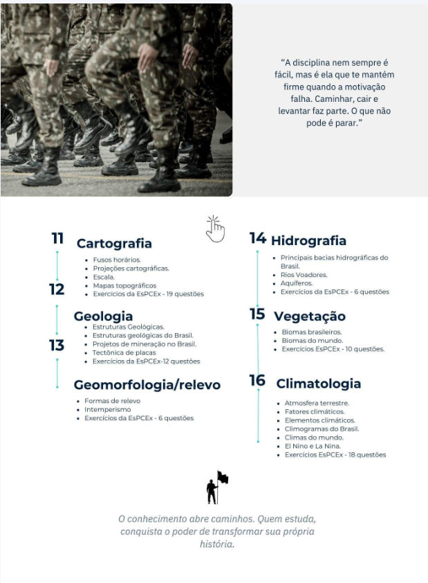 o que mais cai em Geografia na EsPCEx