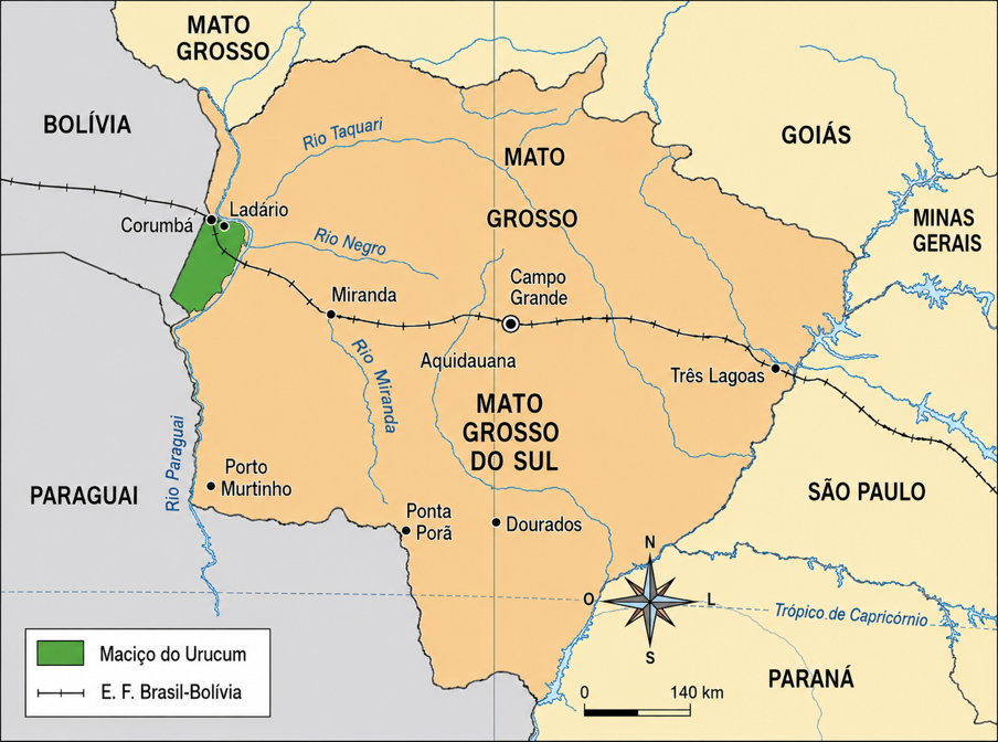 Maciço do Urucum, em Mato Grosso do Sul
