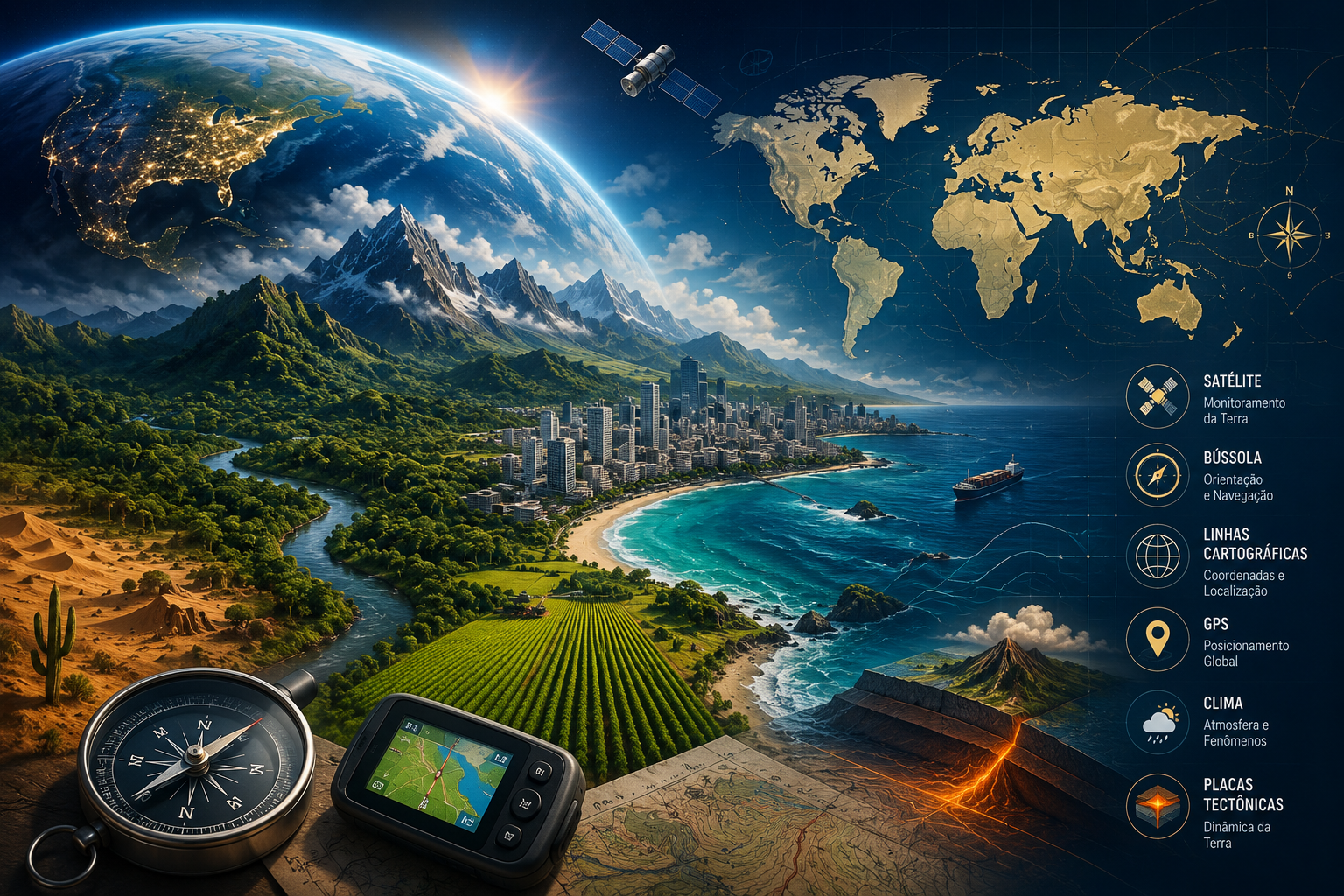 PlanetaGeo: portal de Geografia com resumos, simulados e questões