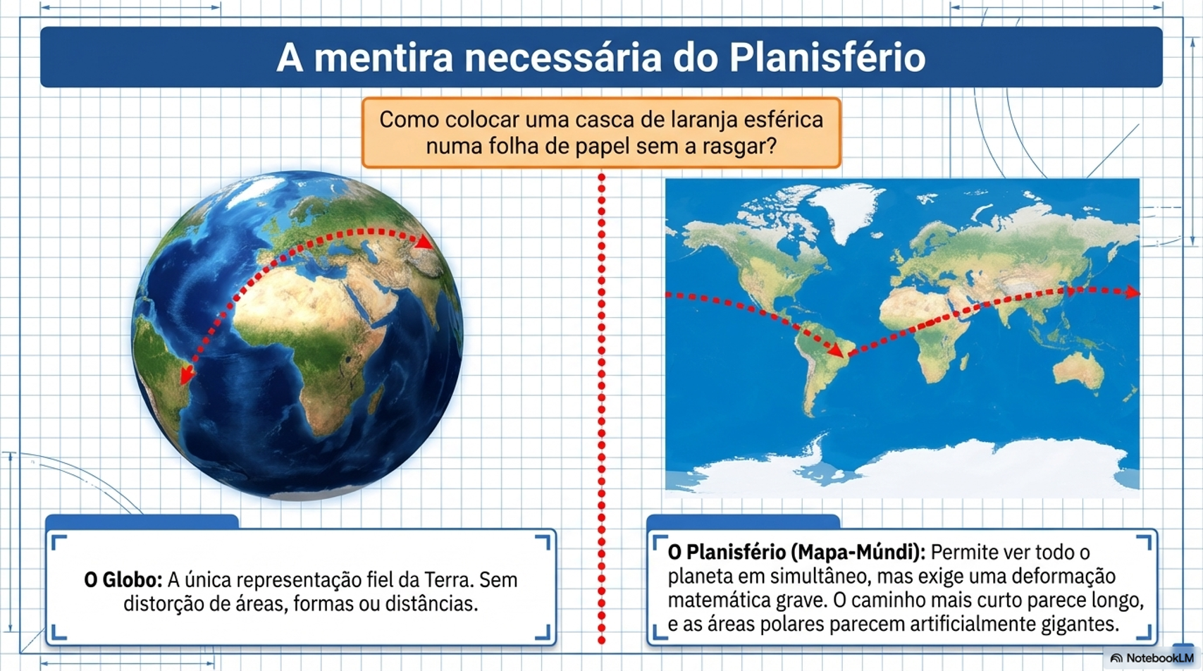 Planisfério: representação cartográfica da Terra em escala pequena