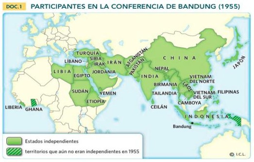 Mapa dos países não alinhados
