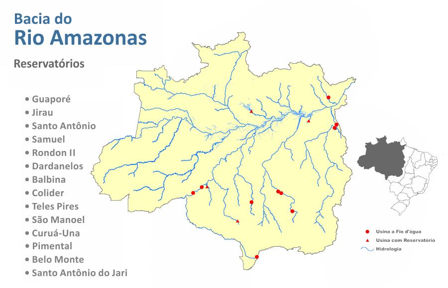 Usina hidrelétrica na Amazônia