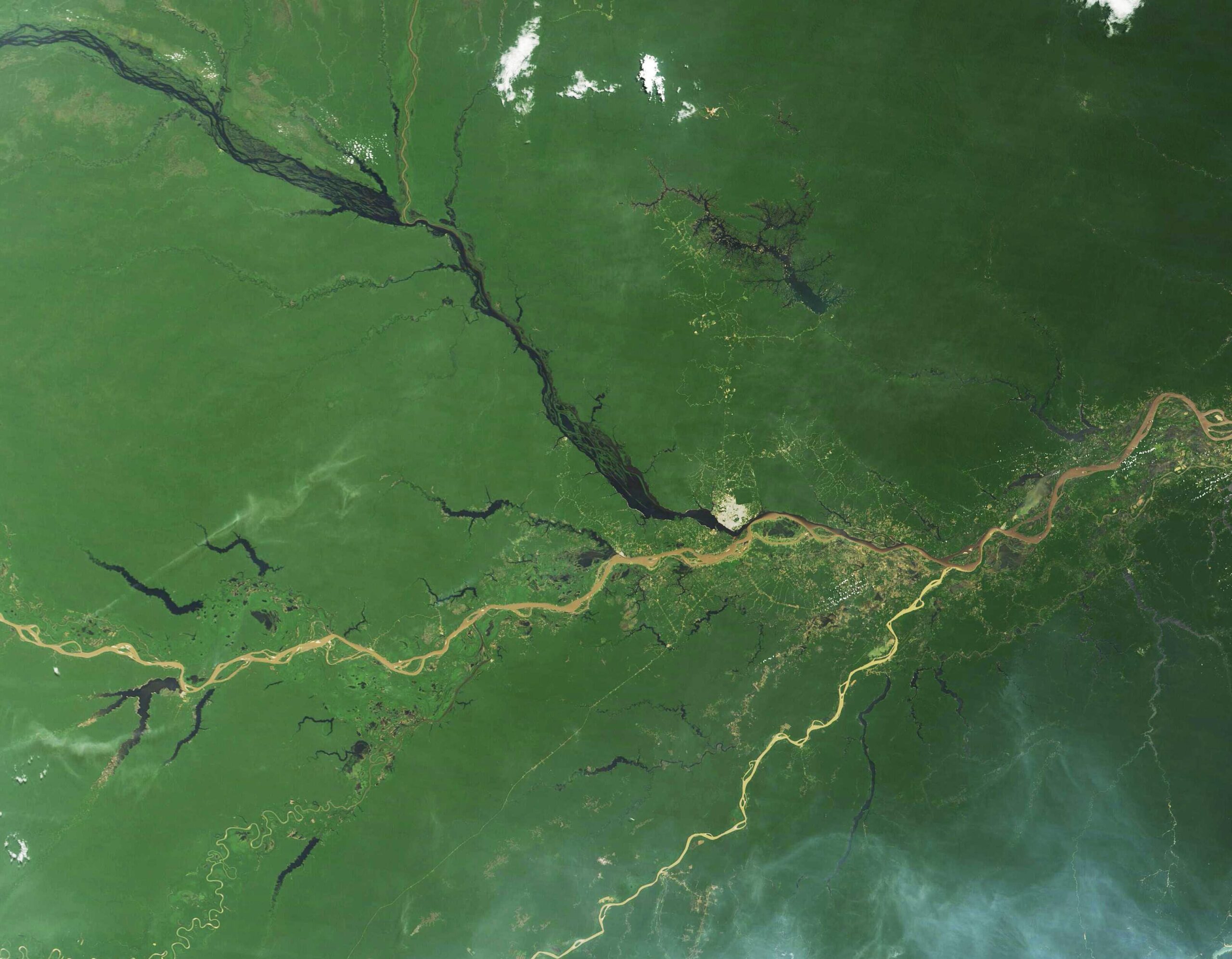 Imagem de satélite da Amazônia
